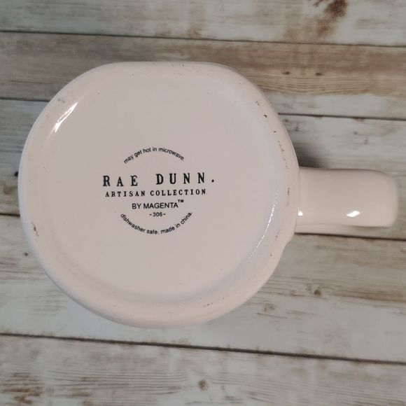 Rae Dunn White “UNBREAKABLE” Artisan Mug‎ by Magenta ☕️ Quirky Shaped - Picture 6 of 7